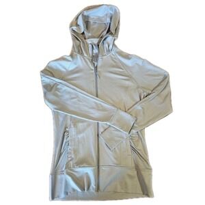 Mondetta Light Gray White Full Zip Hoodie Lightweight Womens Large